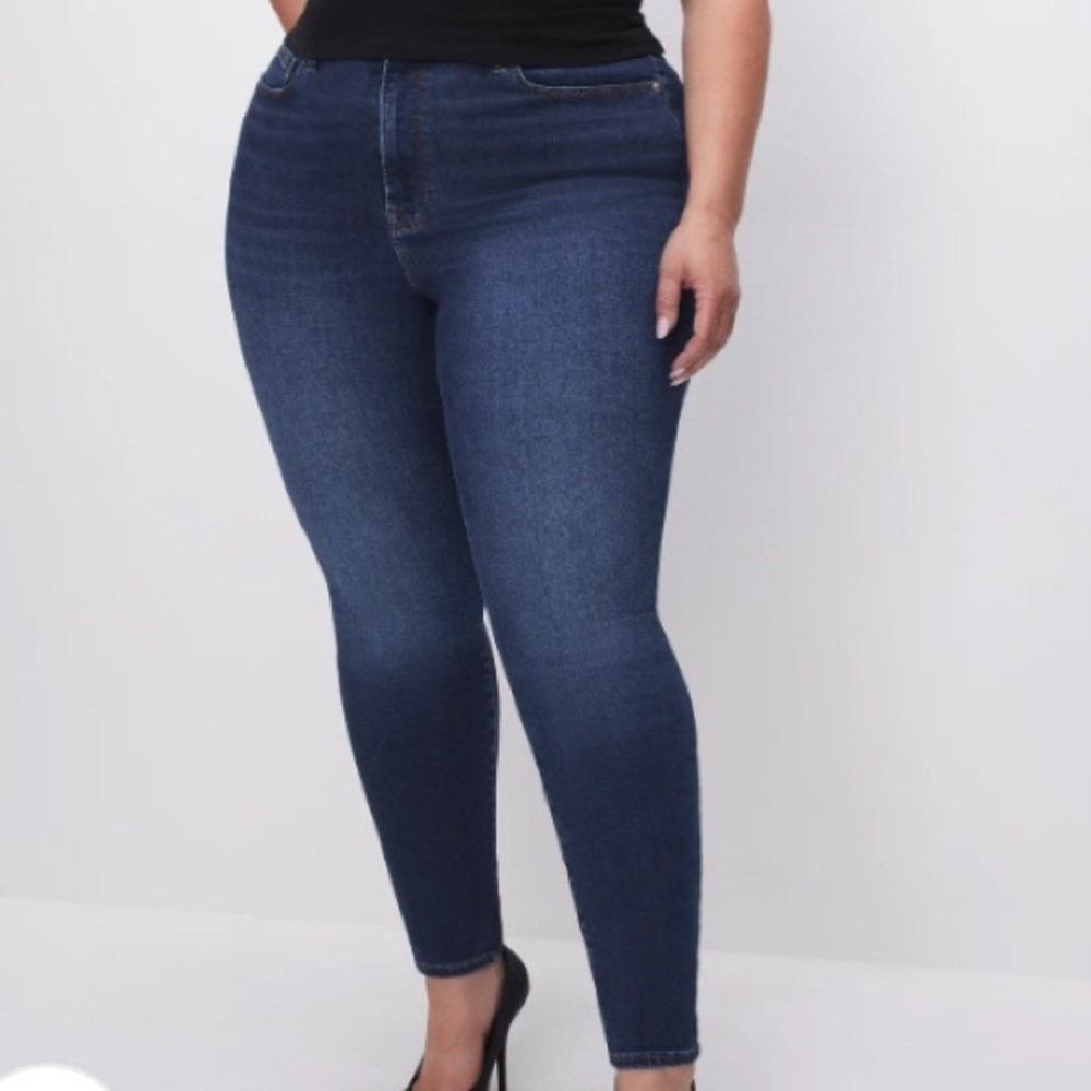 Good American Always Fit Stretch‎ Mid-Rise Medium Wash Skinny Jens size 14-18
